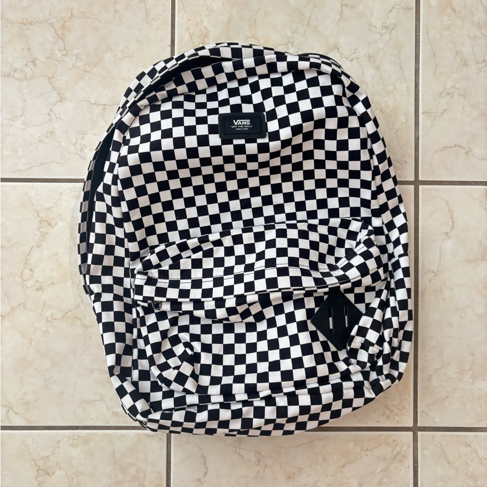 Vans Black and White Checkered Backpack